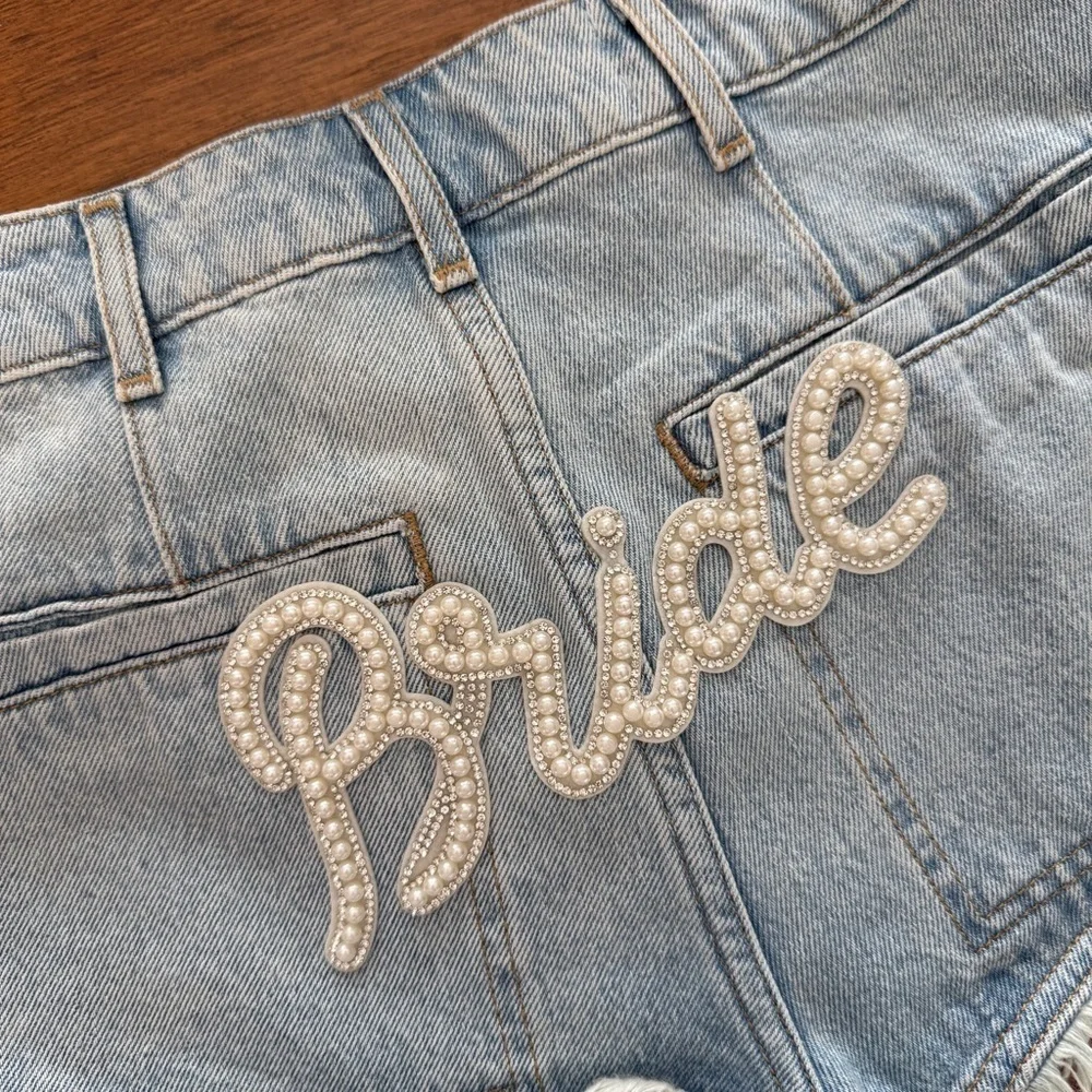 Anthropologie Denim Bride Shorts NWT - Picture 3 of 5